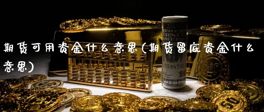 期货可用资金什么意思(期货留底资金什么意思)_https://www.yunsqy.com_期货技术_第1张