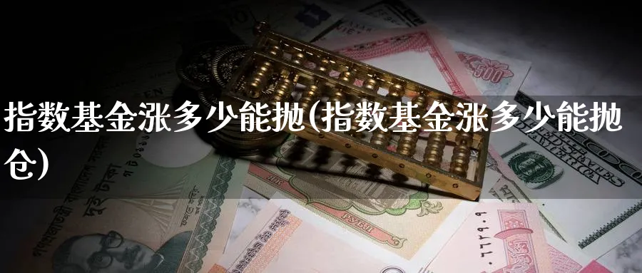 指数基金涨多少能抛(指数基金涨多少能抛仓)_https://www.yunsqy.com_期货理财_第1张