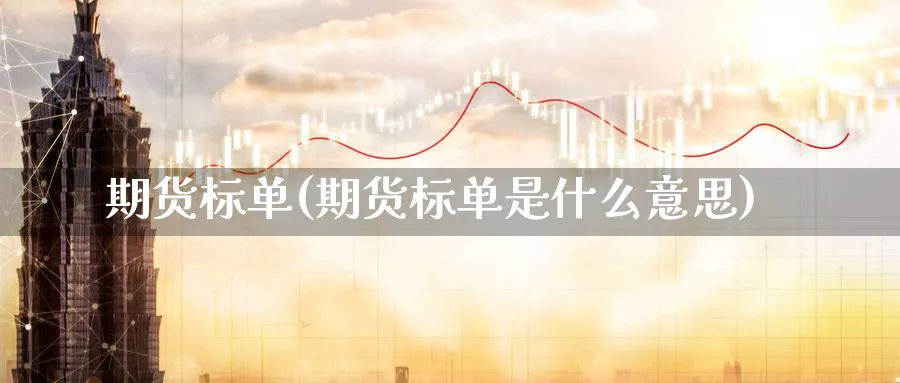 期货标单(期货标单是什么意思)_https://www.yunsqy.com_期货理财_第1张