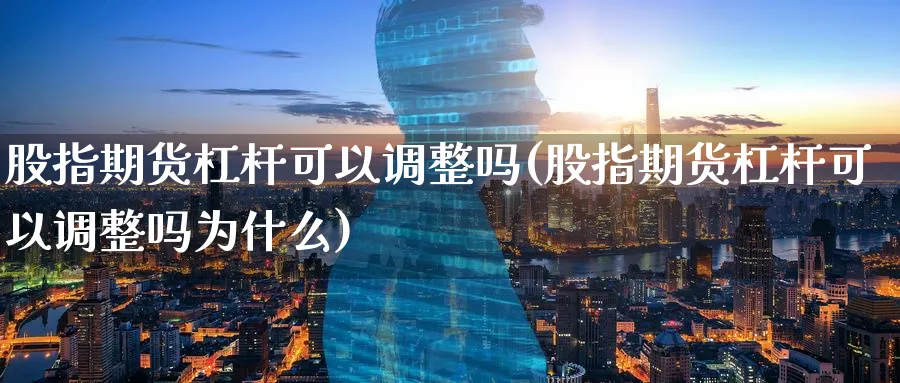 股指期货杠杆可以调整吗(股指期货杠杆可以调整吗为什么)_https://www.yunsqy.com_期货入门_第1张