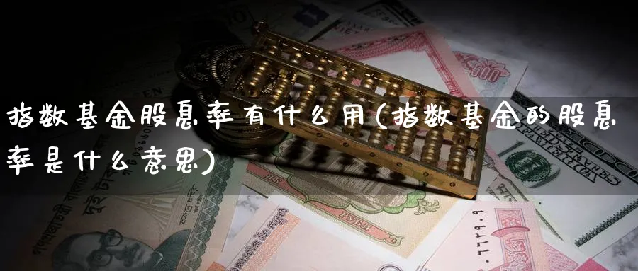 指数基金股息率有什么用(指数基金的股息率是什么意思)_https://www.yunsqy.com_原油期货_第1张